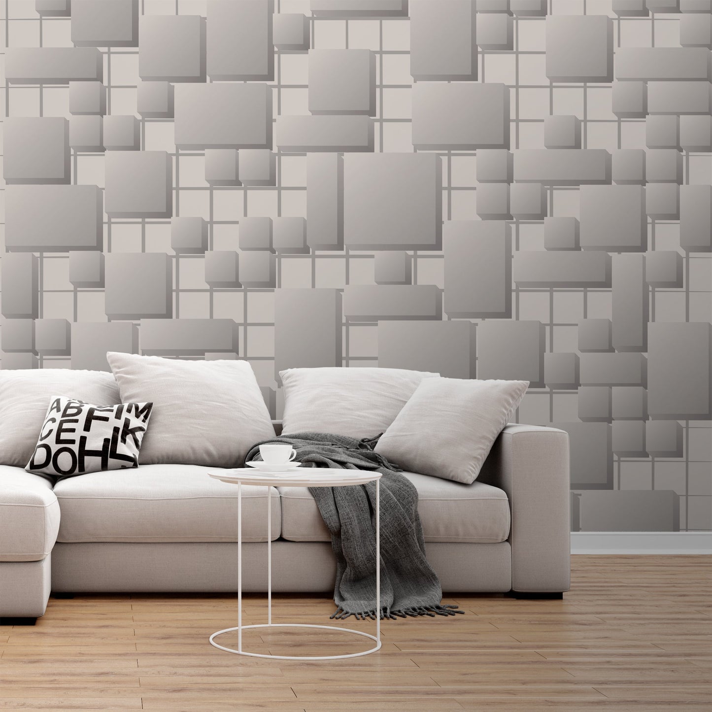 Foto tapete Štampani tapet 0032 TAPETA 3D SIVE KOCKE TAPETPRINT.RS