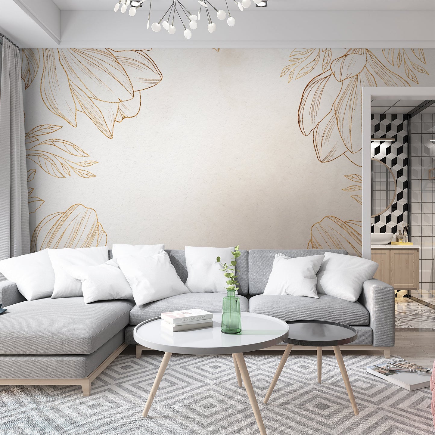 Foto tapete Štampani tapet 0058 TAPETA ZLATNO CVEĆE II TAPETPRINT.RS