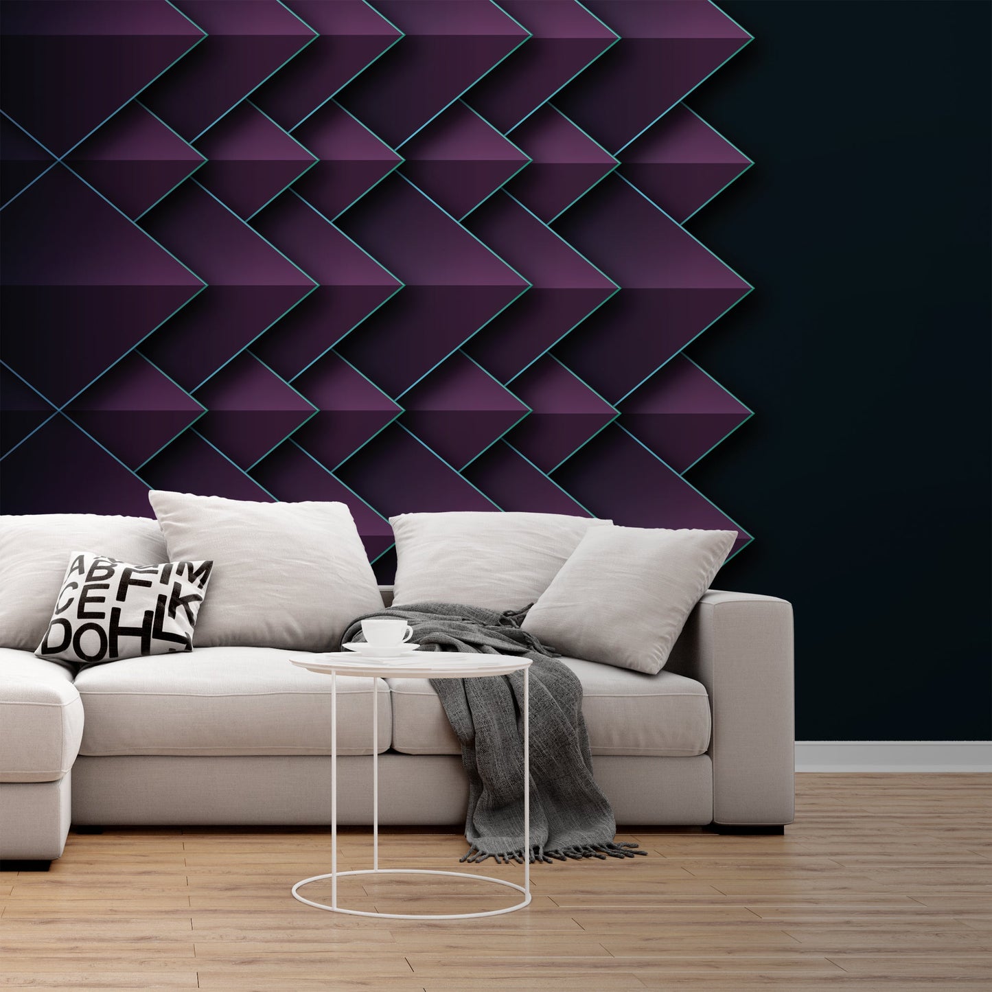Foto tapete Štampani tapet 0075 TAPETA 3D LJUBIČASTE PLOČICE TAPETPRINT.RS