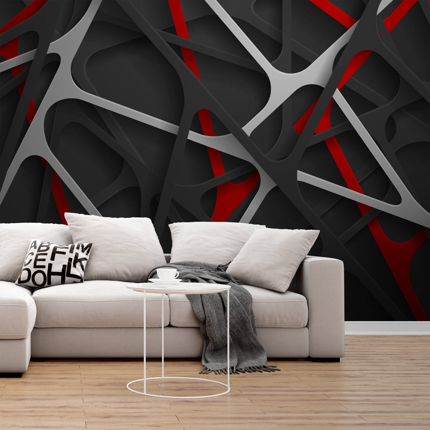 Foto tapete Štampani tapet 0103 TAPETA 3D CRVENA MREŽA TAPETPRINT.RS
