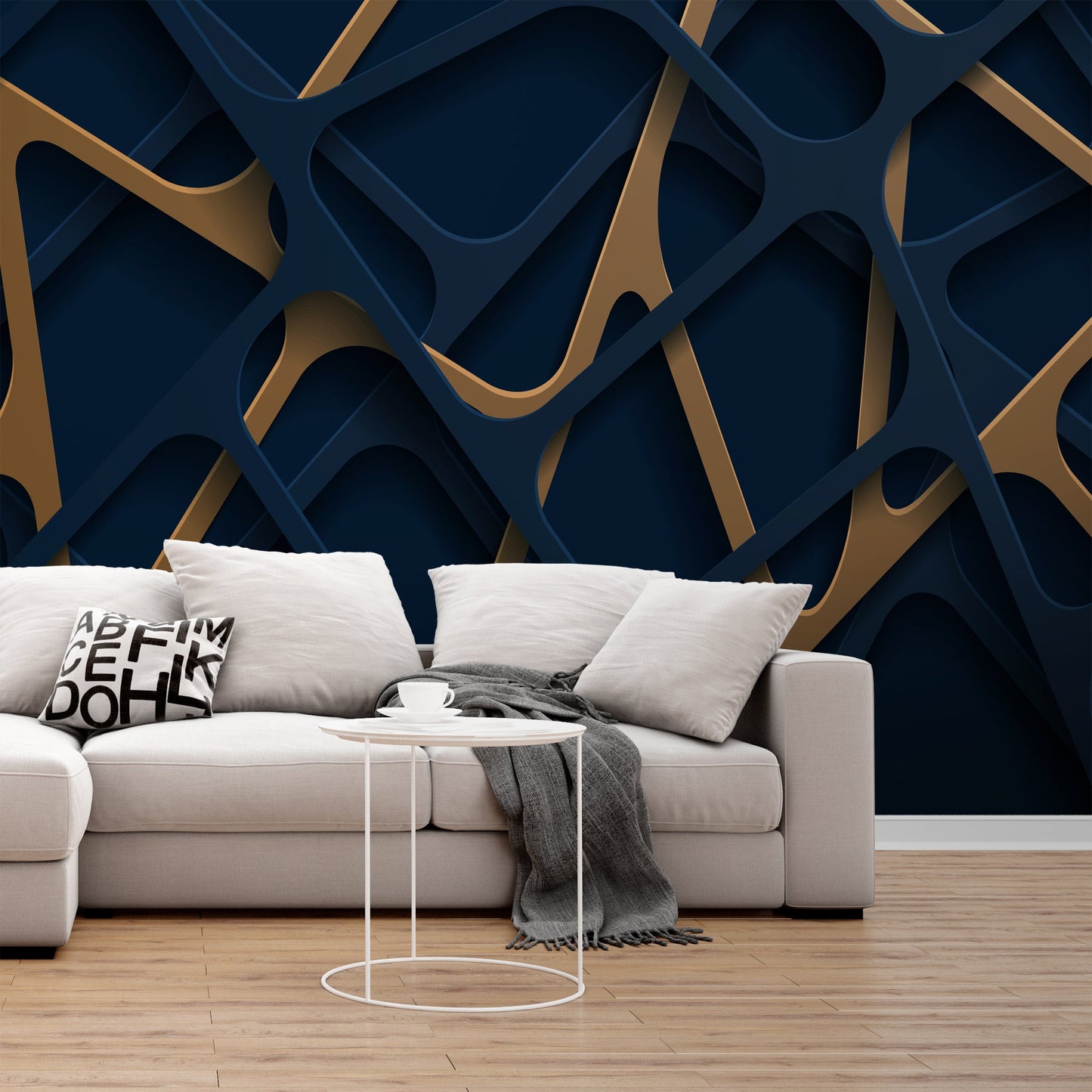 Foto tapete Štampani tapet 0110 TAPETA 3D PLAVO NARANDŽASTA MREŽA TAPETPRINT.RS