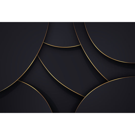 Foto tapete Štampani tapet 0113 TAPETA 3D CRNO ZALATNI OBLICI TAPETPRINT.RS