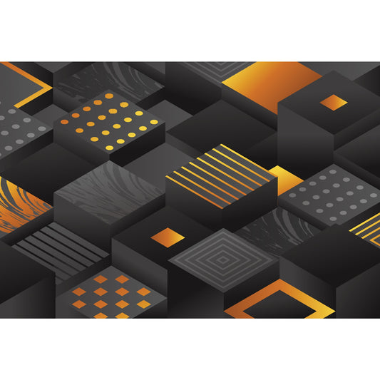 Foto tapete Štampani tapet 0139 TAPETA NARANDŽASTE 3D KOCKE TAPETPRINT.RS