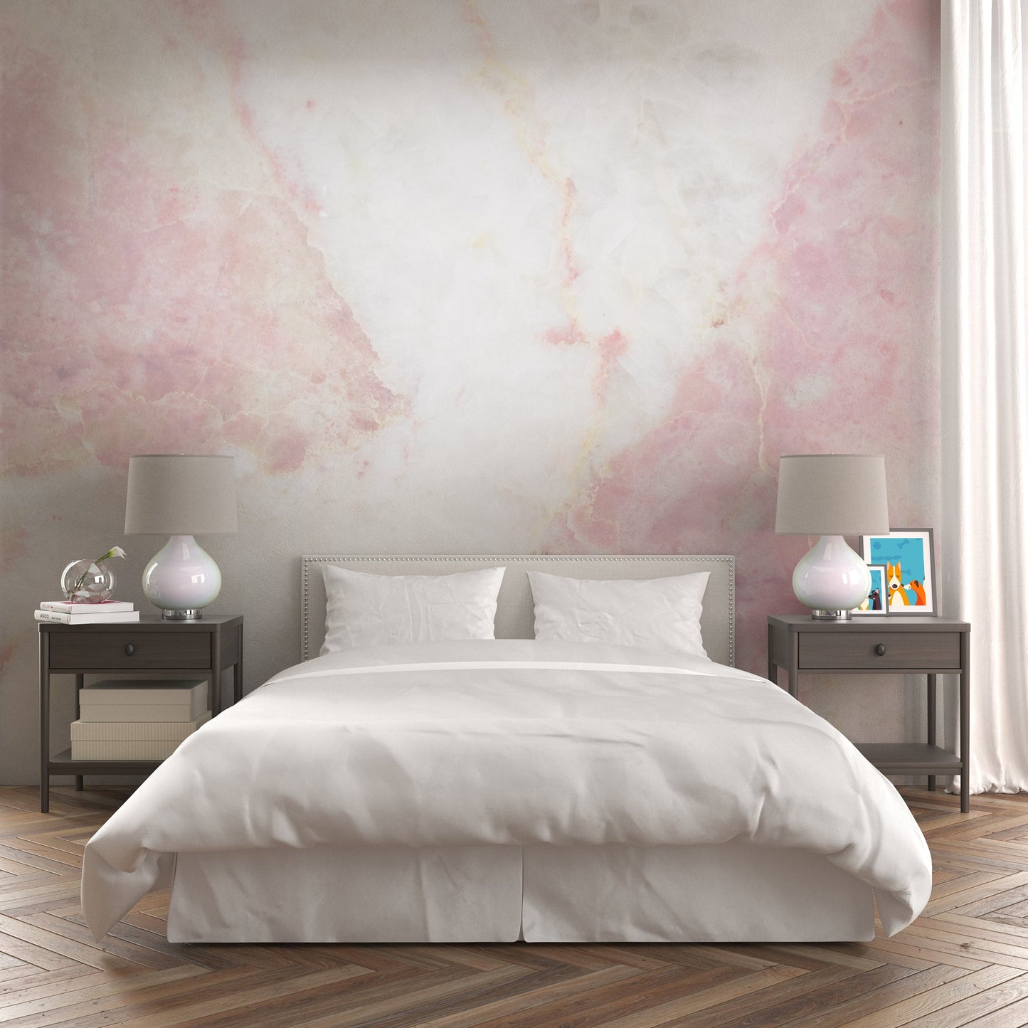 Foto tapete Štampani tapet 0171 TAPETA ROZE BELI MERMER TAPETPRINT.RS