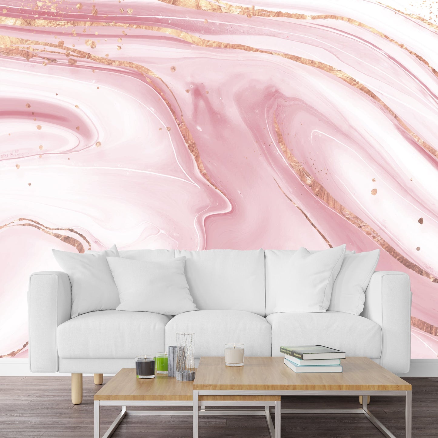 Foto tapete Štampani tapet 0190 TAPETA ROZE ZLATNI MERMER TAPETPRINT.RS
