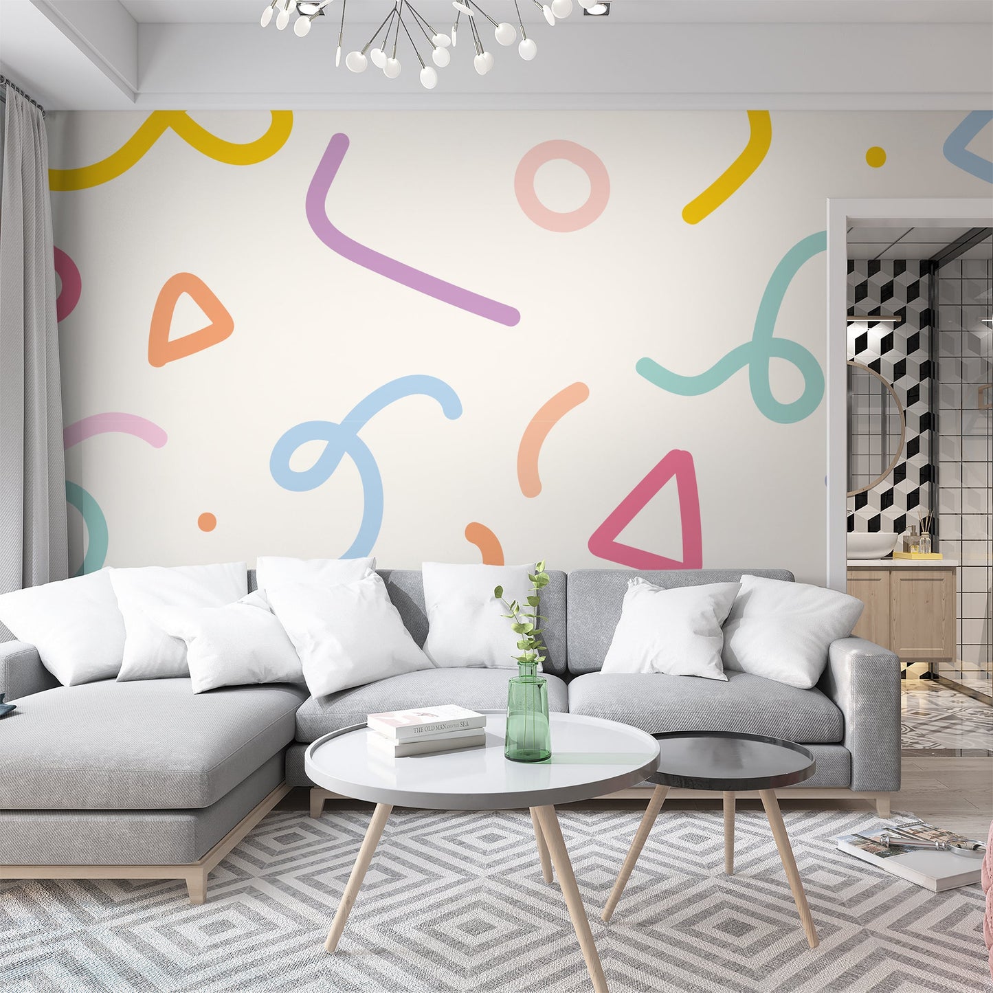 Foto tapete Štampani tapet 0212 TAPETA ŠARENE LINIJE TAPETPRINT.RS