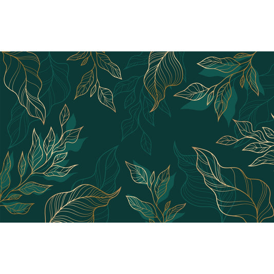 Foto tapete Štampani tapet 0219 TAPETA ZELENO ZLATNO LIŠĆE TAPETPRINT.RS